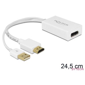 DeLock Adapter HDMI-A male  Displayport 1.2 female White