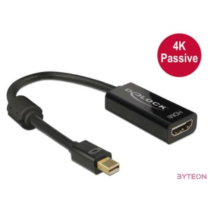 DeLock Adapter mini Displayport 1.2 male  HDMI female 4K Passive Black