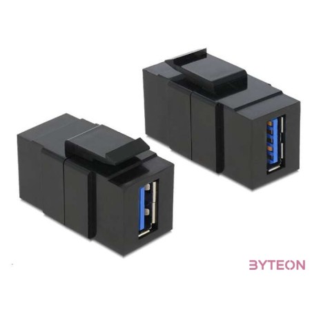 DeLock Keystone module USB 3.0 A female  USB 3.0 A female Black