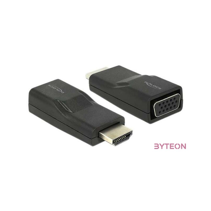 DeLock Adapter HDMI male  VGA female Black