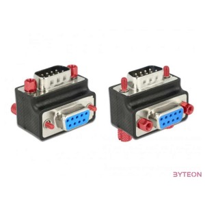 DeLock D-Sub 9 pin male  female 90° angled Nut and Screw changeable Adapter