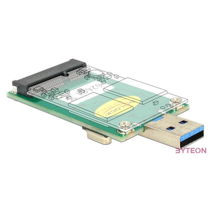 DeLock Converter USB 3.0 A male  mSATA full size