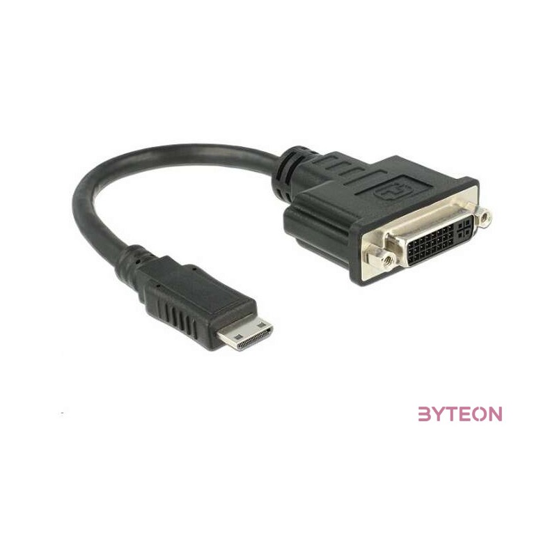 DeLock Adapter HDMI Mini-C male  DVI 24+5 female 20cm