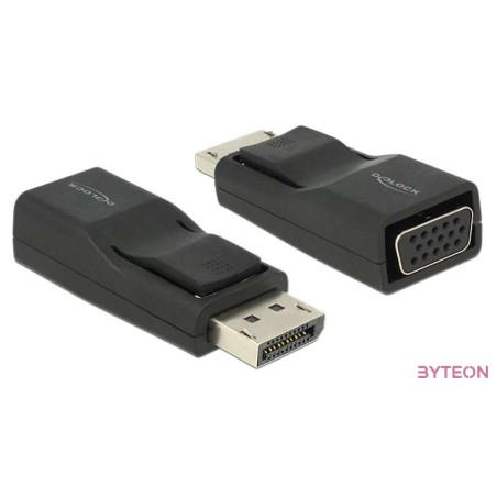 DeLock Adapter Displayport 1.2 male  VGA female Black