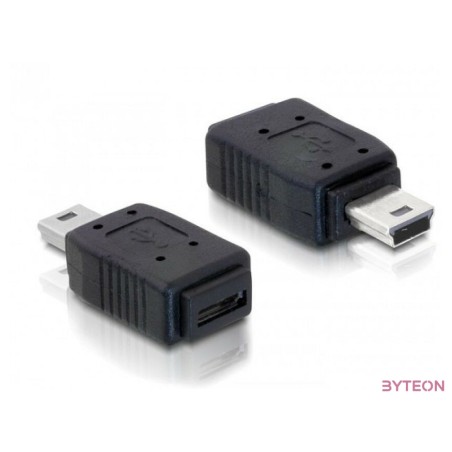DeLock Adapter USB mini male  USB micro-A+B female