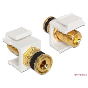 DeLock Keystone module binding post  thread nut Black