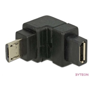 DeLock USB 2.0 Micro-B male  USB 2.0 Micro-B female angled down adapter
