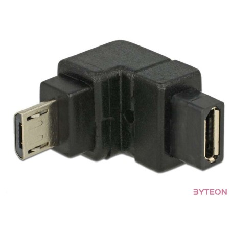 DeLock USB 2.0 Micro-B male  USB 2.0 Micro-B female angled down adapter