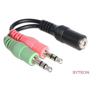 DeLock Adapter Stereo jack female 3.5 mm  2 x Stereo jack male 3.5 mm