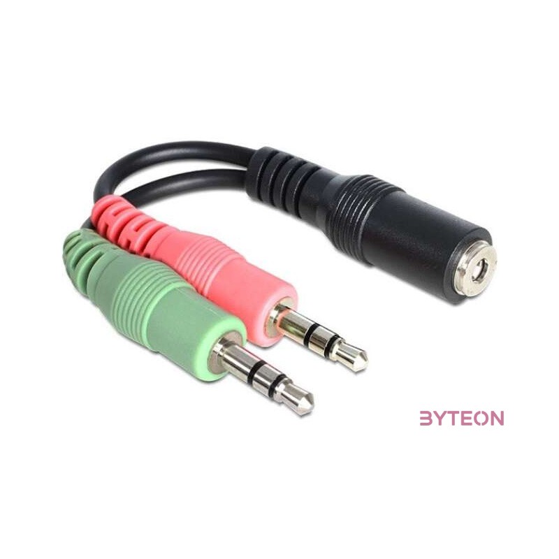 DeLock Adapter Stereo jack female 3.5 mm  2 x Stereo jack male 3.5 mm