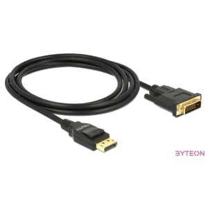 DeLock DisplayPort 1.2 male  DVI 24+1 male passive 2m Cable Black
