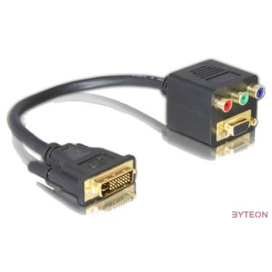 DeLock Adapter DVI 29 male to VGA + 3x RCA female