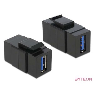 DeLock Keystone module USB 3.0 A female  USB 3.0 A female Black