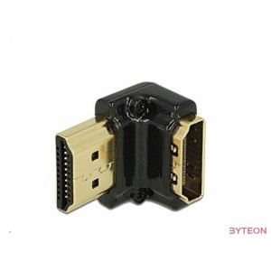 DeLock Adapter High Speed HDMI with Ethernet – HDMI-A female  HDMI-A male 4K 90° angled down Black