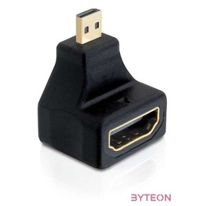 DeLock Adapter High Speed HDMI with Ethernet - micro D male  A female angled