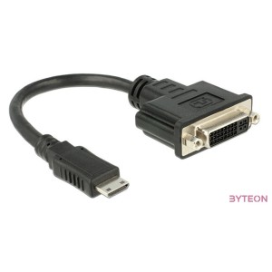DeLock Adapter HDMI Mini-C male  DVI 24+5 female 20cm