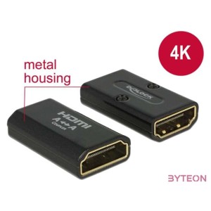 DeLock Adapter High Speed HDMI with Ethernet – HDMI-A female  HDMI-A female 4K Gender Changer Black