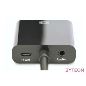 Digitus DA-70461 HDMI to VGA converter adapter Typ A - VGA (D-Sub) connector 3,5mm audio jack Black