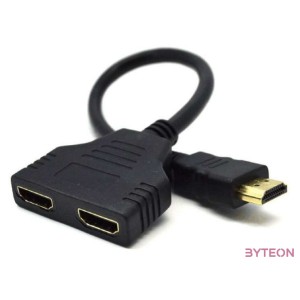 Gembird HDMI Dual port Passive Cable adapter Black
