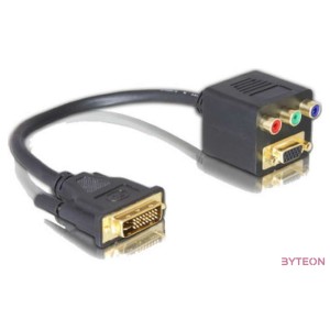 DeLock Adapter DVI 29 male to VGA + 3x RCA female