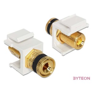 DeLock Keystone module binding post  thread nut Black