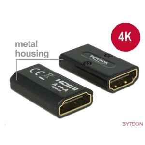 DeLock Adapter High Speed HDMI with Ethernet – HDMI-A female  HDMI-A female 4K Gender Changer Black