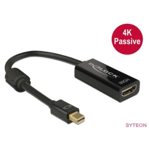 DeLock Adapter mini Displayport 1.2 male  HDMI female 4K Passive Black