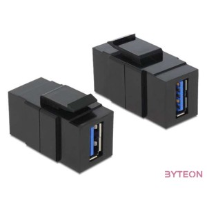DeLock Keystone module USB 3.0 A female  USB 3.0 A female Black