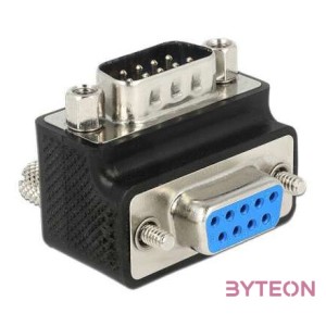 DeLock D-Sub 9 pin male  female 90° angled Nut and Screw changeable Adapter