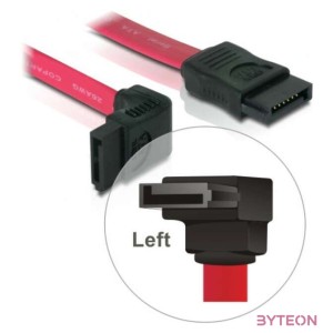 DeLock Cable SATA 3 Gb,s receptacle straight  SATA receptacle upwards angled 50cm Red