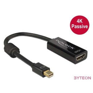DeLock Adapter mini Displayport 1.2 male  HDMI female 4K Passive Black