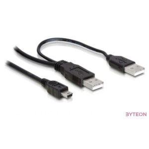 DeLock Cable 2 x USB2.0-A male  USB mini 5-pin 1m