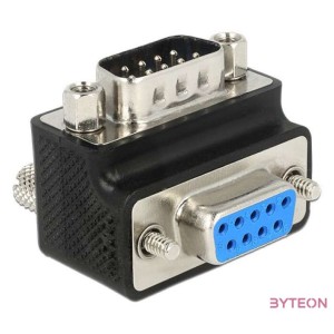 DeLock D-Sub 9 pin male  female 90° angled Nut and Screw changeable Adapter