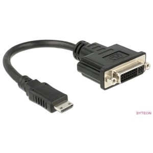 DeLock Adapter HDMI Mini-C male  DVI 24+5 female 20cm