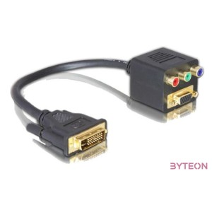 DeLock Adapter DVI 29 male to VGA + 3x RCA female
