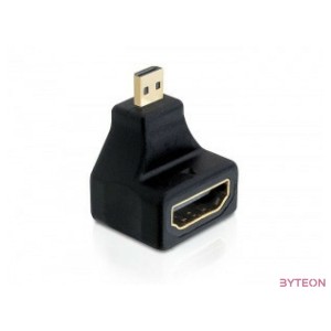 DeLock Adapter High Speed HDMI with Ethernet - micro D male  A female angled
