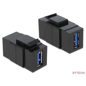 DeLock Keystone module USB 3.0 A female  USB 3.0 A female Black