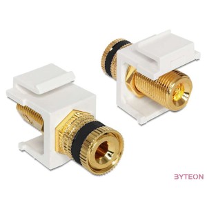 DeLock Keystone module binding post  thread nut Black