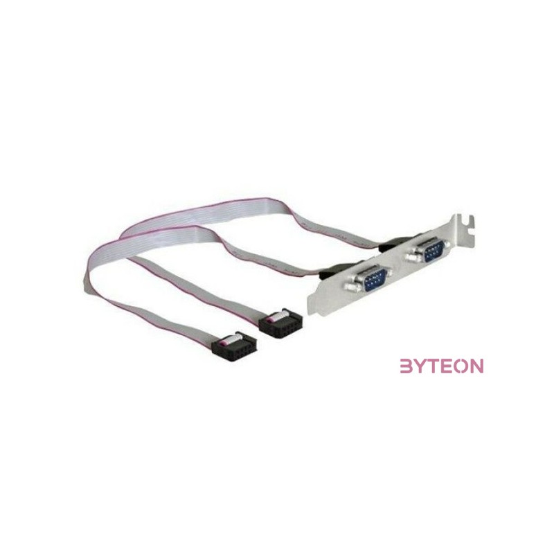 DeLock Slotbracket  2x serial Pin layout: 1:1