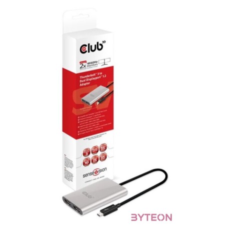 Club3D SenseVision Thunderbolt 3 to Displayport 1.2 Dual Monitor