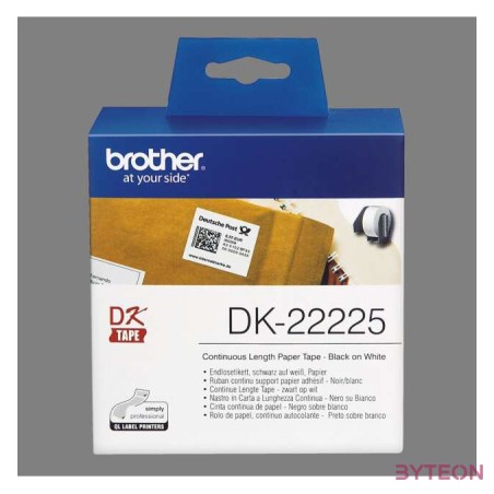 Brother DK-22225 folytonos szalagcímke 38mm x 30,48m öntapadós White