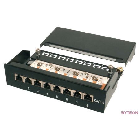 Digitus Desktop CAT6 8 -port Patch Panel Shielded Class E RAL 9005 Black