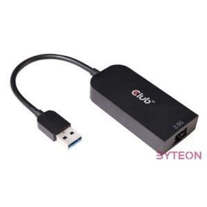 Club3D USB 3.2 Gen1 Type A to RJ 45 2.5 Gbps Adapter