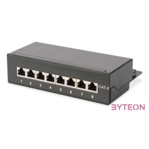 Digitus Desktop CAT6 8 -port Patch Panel Shielded Class E RAL 9005 Black