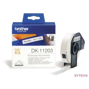 Brother DK-11203 elővágott öntapadós címke 300db,tekercs 17mm x 87mm White
