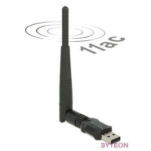 DeLock USB 2.0 Dual Band WLAN ac,a,b,g,n Stick 433 Mbps with external Antenna