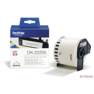 Brother DK-22205 folytonos szalagcímke 62mm x 30,48m öntapadós White