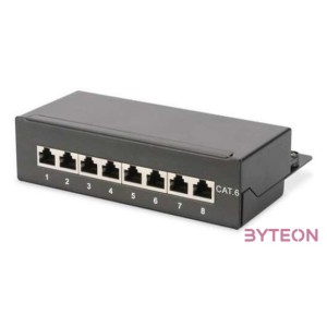 Digitus Desktop CAT6 8 -port Patch Panel Shielded Class E RAL 9005 Black