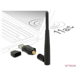 DeLock USB 2.0 Dual Band WLAN ac,a,b,g,n Stick 433 Mbps with external Antenna