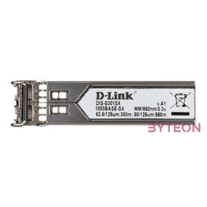 D-Link DIS-S301SX 1-port Mini-GBIC SFP to 1000BaseSX Multi-Mode 550M Fibre Transceiver